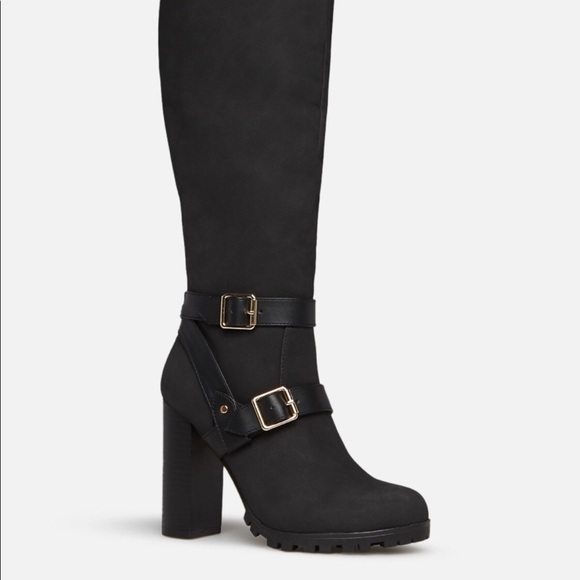 🖤Black Gold Detail Wide Calf Boots🖤 - Picture 2 of 7